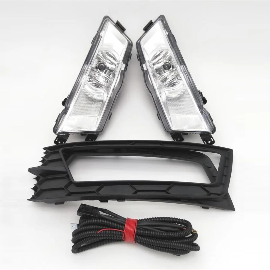 Автомобильных светодиодных фар светильник для Skoda Rapid 2013 передние противотуманные фары светильник Противотуманные фары светильник крышка и проводов