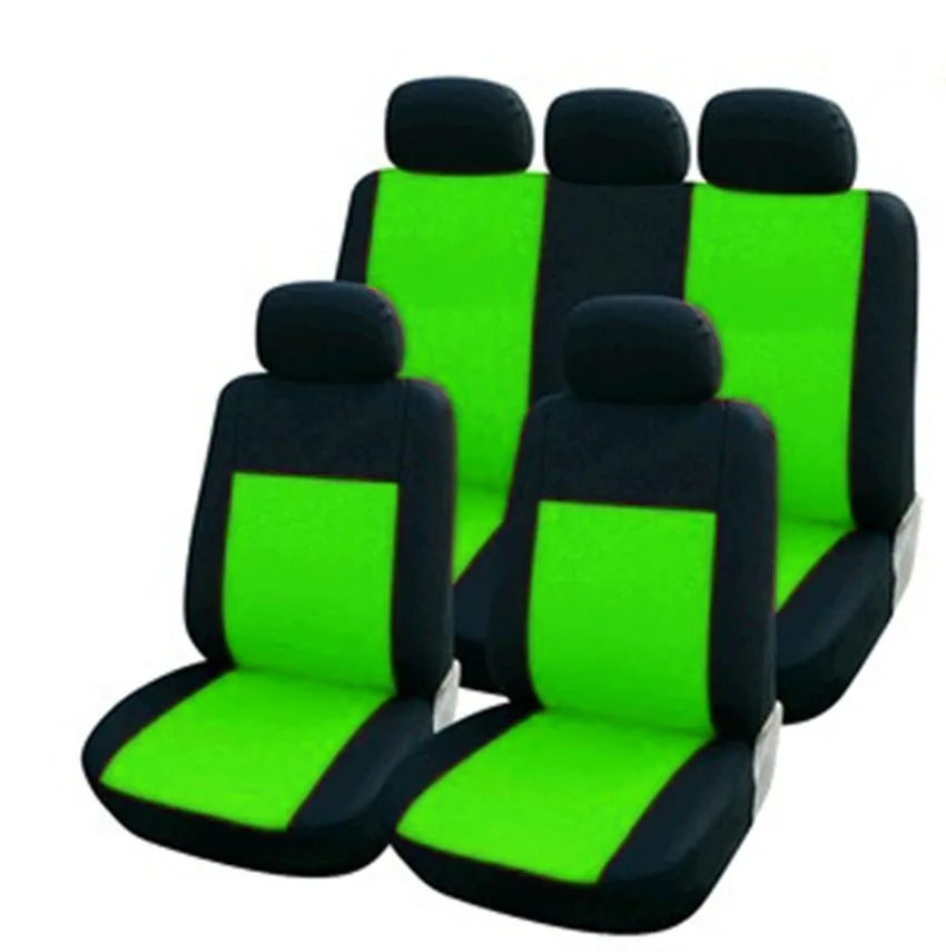 Универсальные автомобильные чехлы для сидений, автомобильные аксессуары, аксессуары для Renault Logan, автомобильные чехлы для Totota honda, Lada Priora - Название цвета: 9pcs green