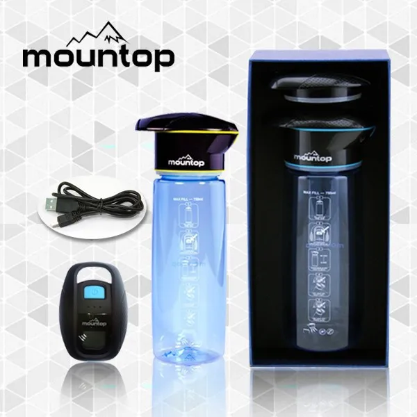 Mountop Портативный Открытый УФ 750 мл Бутылку Воды Очиститель с многофункциональный