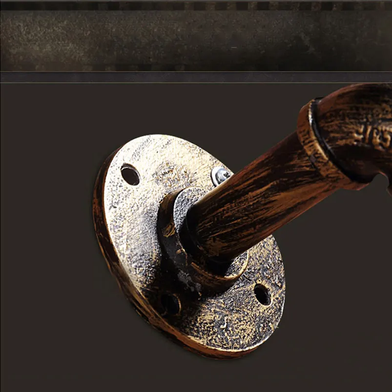 Steam punk Loft Industry wind iron Water pipe retro wall lamp bra Vintage E27 sconce wall lights porch bedroom bar cafe lamp