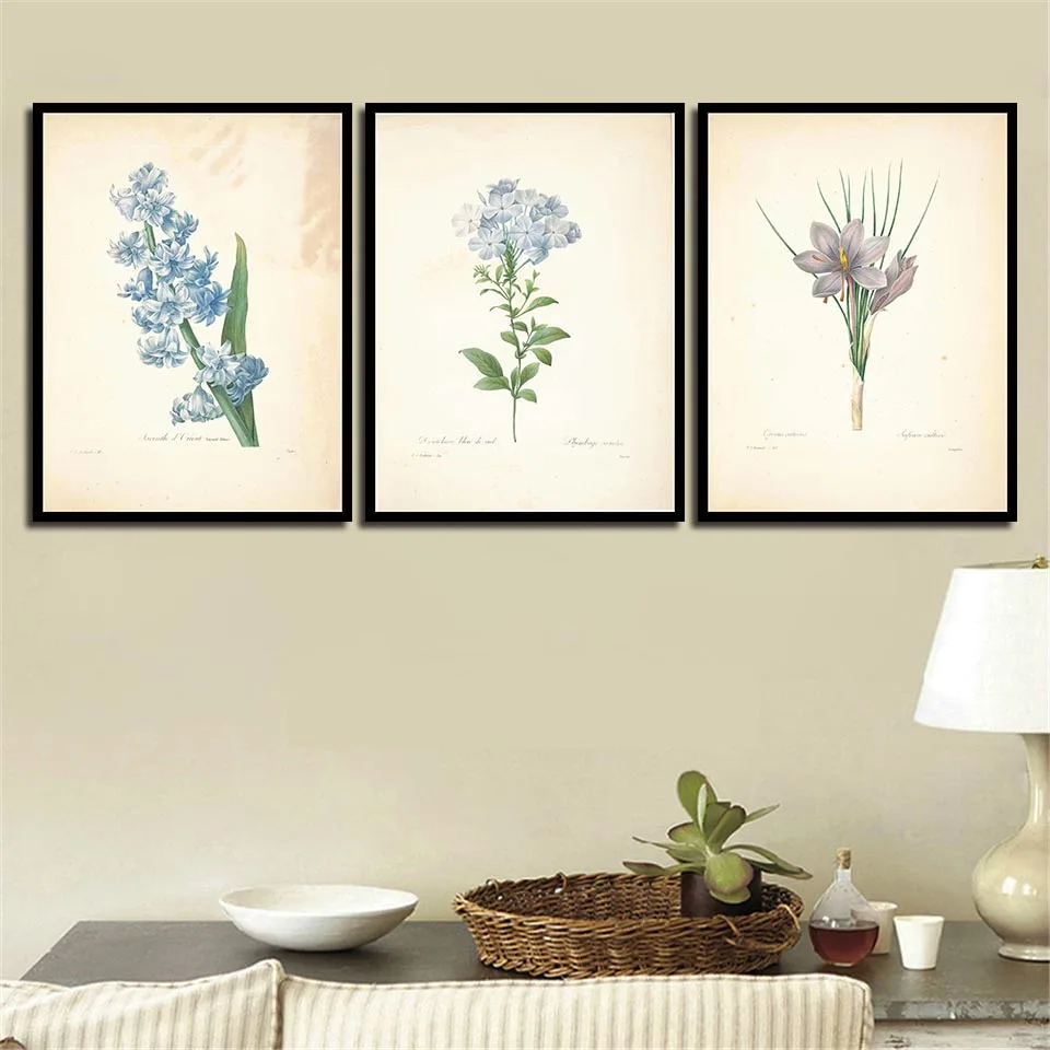 Nordic Style Colorful Beautiful Flowers Poster Modern A4 Prints Creative Fashion Canvas Painting Wall Art Living Room Decoration | Дом и сад