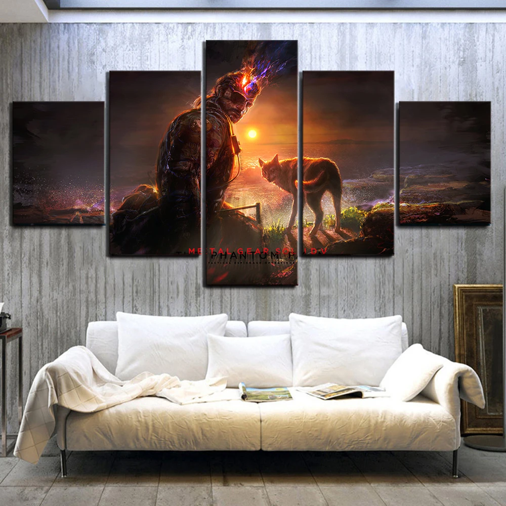 5-Piece-HD-Fantasy-Art-Soldier-and-Wolf-Picture-Metal-Gear-Solid-5-Game-Poster-Artwork (2)