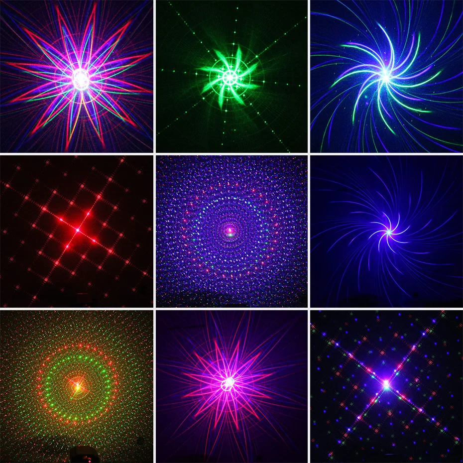 ALIEN Remote USB 8 Patterns RGB Mini Laser Projector Stage Lighting Effect Light Car Party DJ Disco Club Xmas Family Light Show