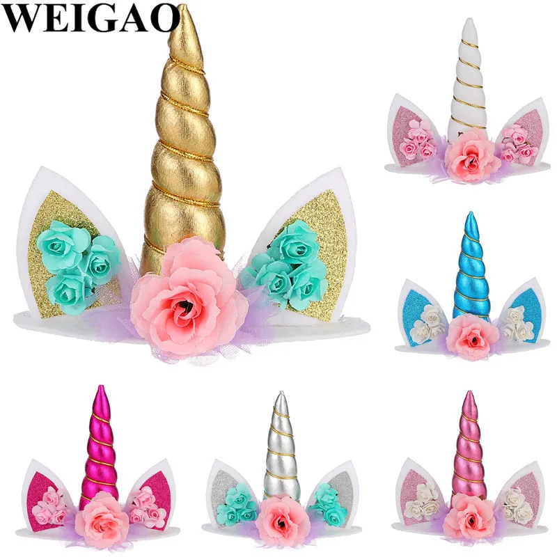 aliexpresscom buy weigao unicorn horn cake topper for unicorn theme