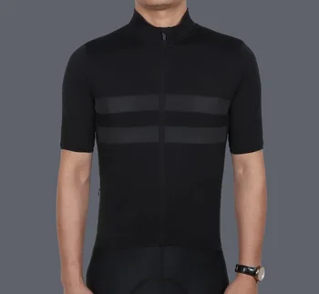 

SPEXCEL New season Commuting design full black Reflective cycling Jersey Short sleeve medium weight for all long time ride