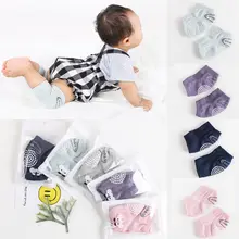 1 пара детских наколенников для новорожденных детей, дышащие мягкие хлопковые защитные наколенники для ползания