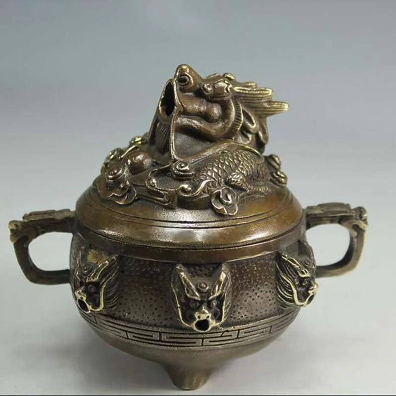 Copper incense burner, smoked, Kowloon embalm ta