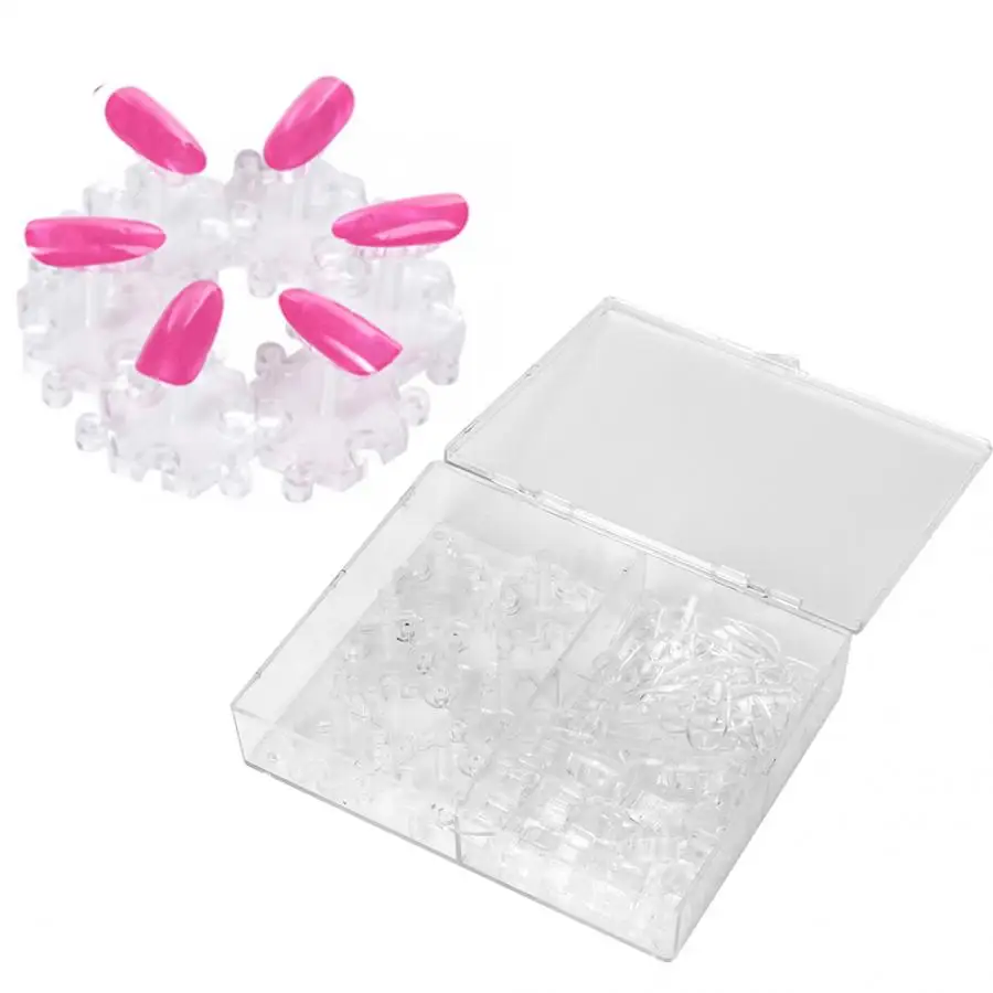 

Nail Polish Organizer Nail Display False Nail Tips Practice Stand Holder Base Nail Art Training Display Manicure Tool b