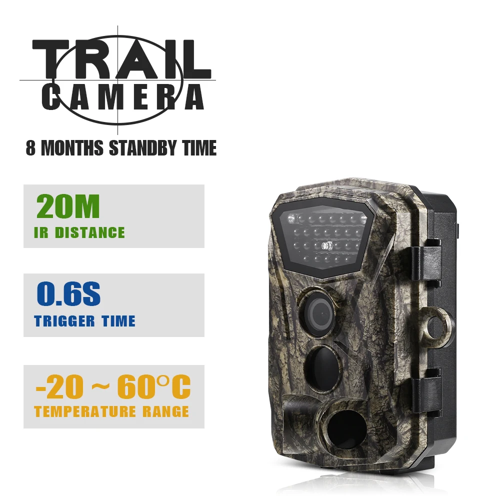 

0.6S Trigger Infrared Night Vision Hunting Camera Wildlife Scouting Game Camera IP56 Waterproof 18Mp 1080P Hunting Trail Camera