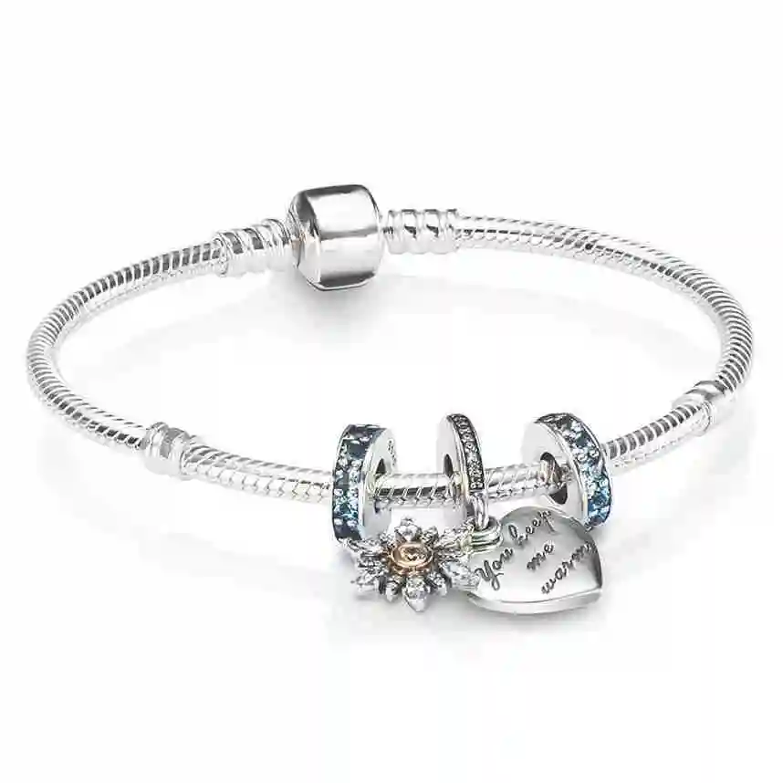 

Fanier 100% 925 Brand New 1:1 Charm From Love Blocked Penguin Roasted Bracelet Set Free Fret Mode