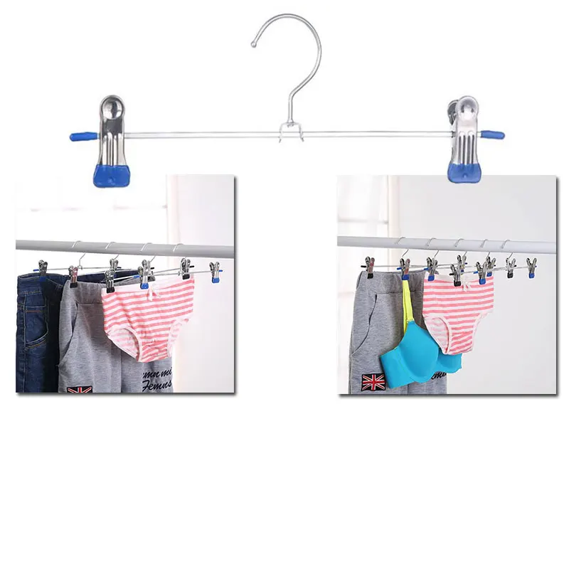 

2PC/Set Classic stainless steel hanger Non-slip Hanger Wardrobe Organizer For Home Hotel Clothes Hangers Scarf Tie HookHousehold