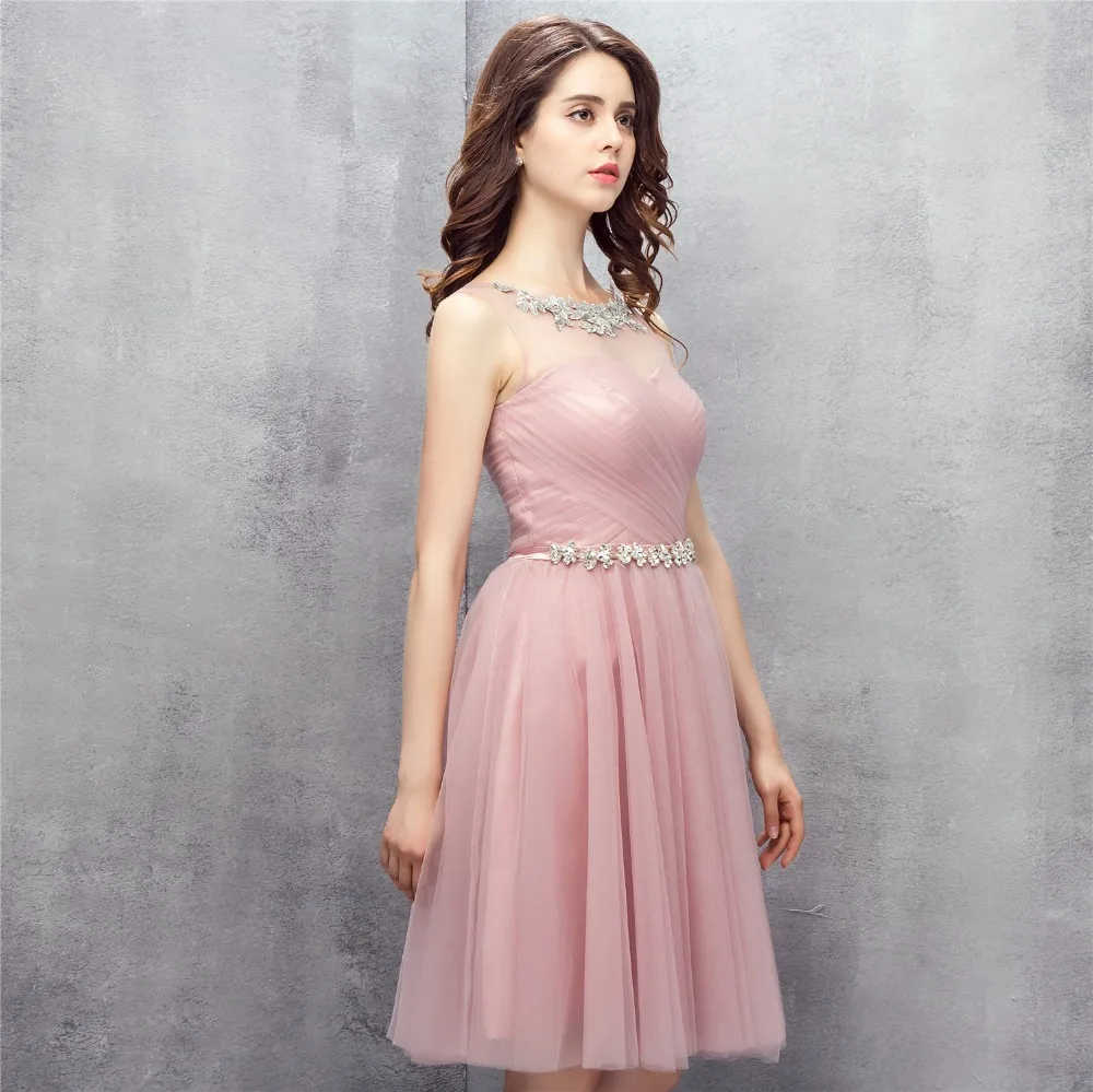 Pink Sheer Prom Dresses