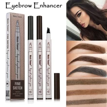 Music Flower двухконфорочная вафельница для бровей карандаши Водонепроницаемый вилка наконечник брови татуировки ручка корректор для бровей оттенок Прямая ; на ;
