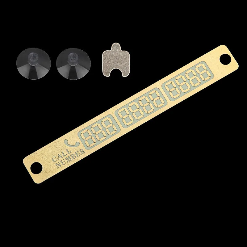 

Large Size 15*2cm Temporary Parking Card English Letter And Number Glow In the Dark Car Styling