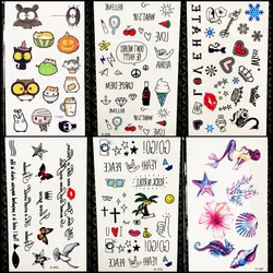 Cute Gadgets Kids Cartoon Tattoo Stickers Children Xmas Gifts Temporary Tattoo Finger Fake Black Tatoo Small Coconut Tree Hands