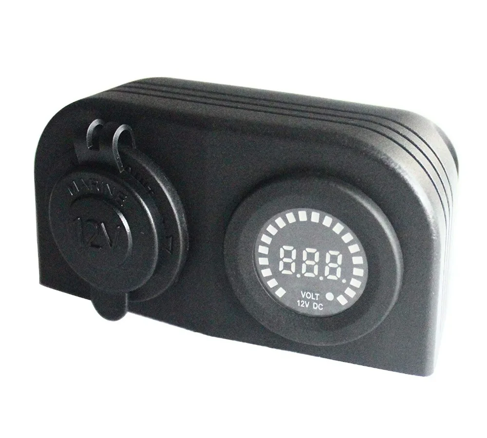Водонепроницаемый 12V автомобильный морской DC Цифровой дисплей Vol tmeter измеритель