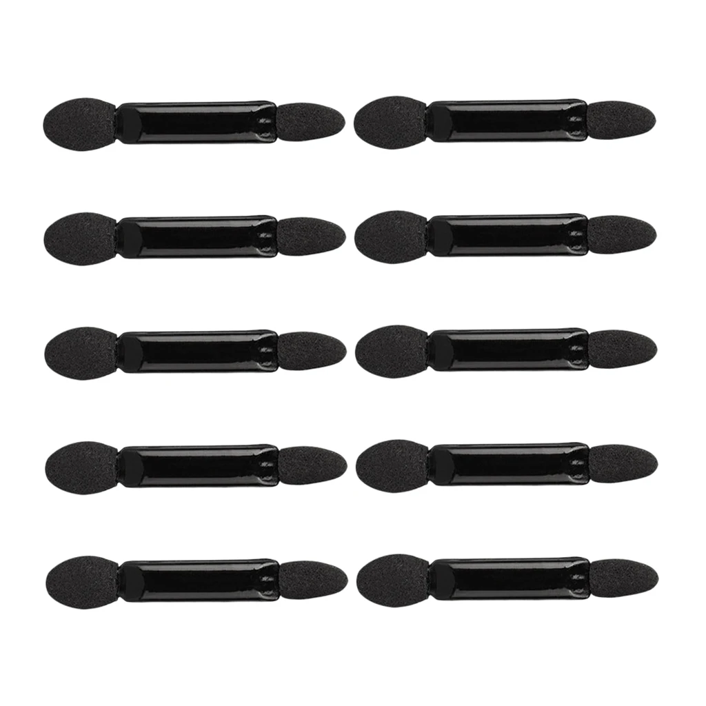 10 Packs Soft Disposable Dual Ended Eyeshadow Brush Sponge Headed Oval Makeup Cosmetics Applicators Eyeshadow Brush Sponge Tip