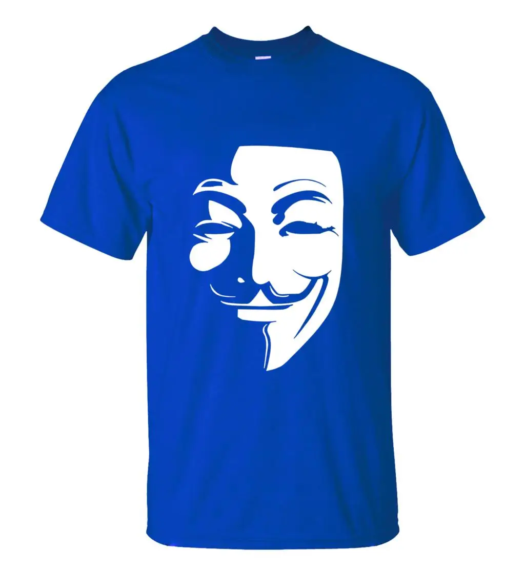 V for Vendetta летняя новая стильная мужская футболка из хлопка высокого качества с круглым вырезом и коротким рукавом Повседневная модная футболка