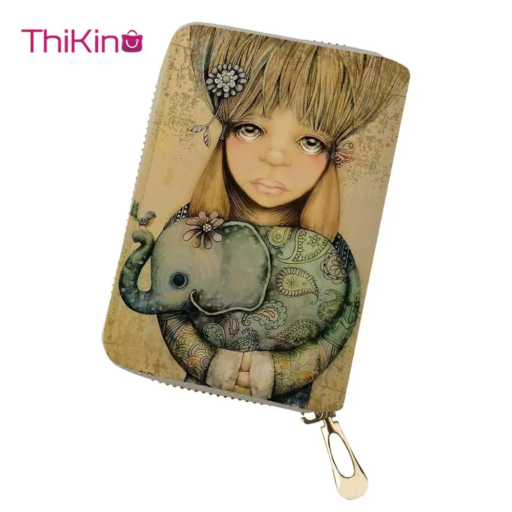 

Thikin Animals Wallet for Cool Girls Teennagers Mini Card Bag Shopping Handbags Students Change Purse Baby Coin Storage Bags