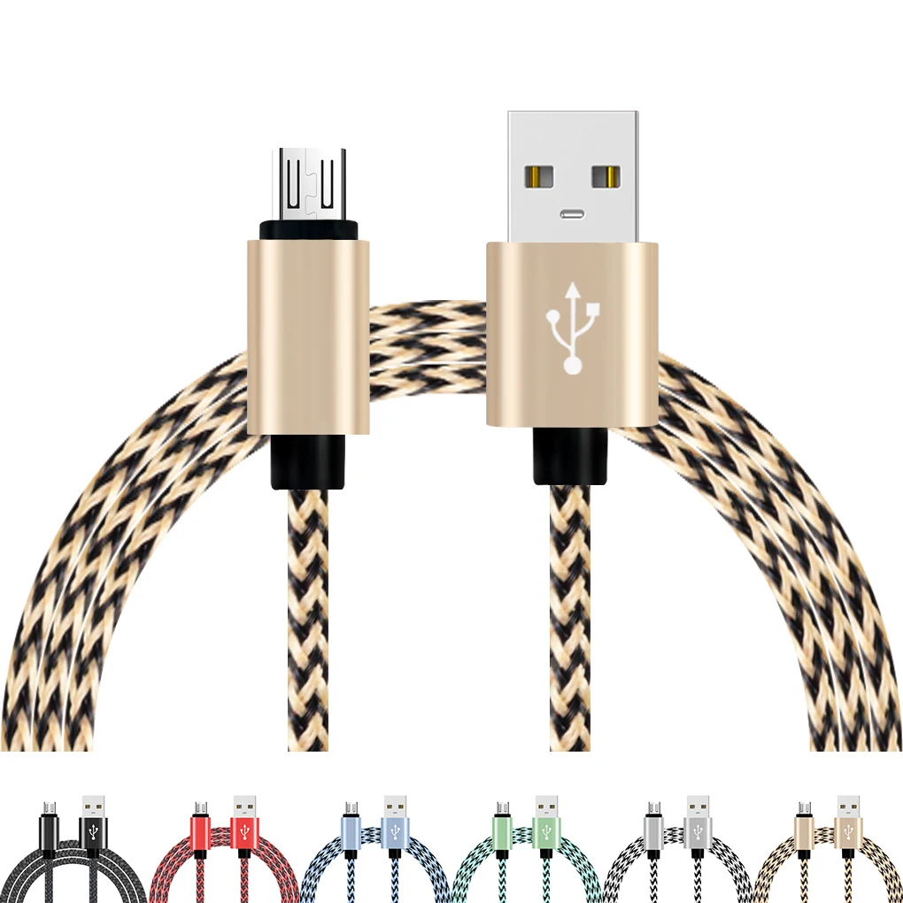 

Micro USB Charger Cable 5V 2A Fast Charging USB Data Cable for Android Smartphone Nylon Braid Cable for Samsung