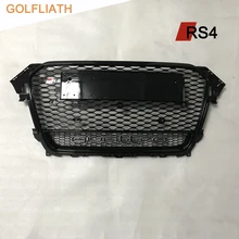 GOLFLIATH For A4 RS4 style Grill ABS Front Honey Mesh Grille front font b bumper b