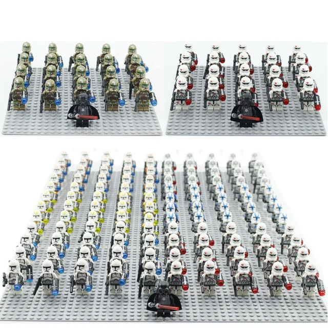 

26pcs/lot STAR WARS Clone Commander Trooper & Darth Vader Mini toys figure compatible legingly 75021 building block toys