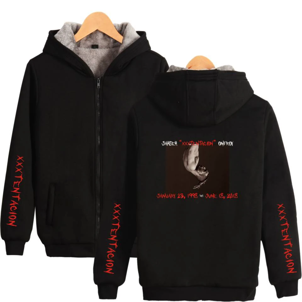 LUCKYFRIDAYF R.I.P. Xxxtentacion толстые хлопковые Толстовки на молнии с капюшоном Мужские и женские пальто Xxxtentacion повседневные доводчики