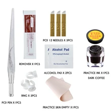 Перманентный макияж для бровей татуировки Набор для микропланктона Набор для микропланшетов Набор для инкрустации кожей для татуировки Набор микроволоконных принадлежностей Лезвия для бровей Комплект татуировки