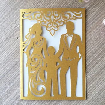 

25pcs/lot Laser Cut Lace Family Wedding Invitation Card Birthday Party Graduation Marriage Anniversal Christma Invitation Cards