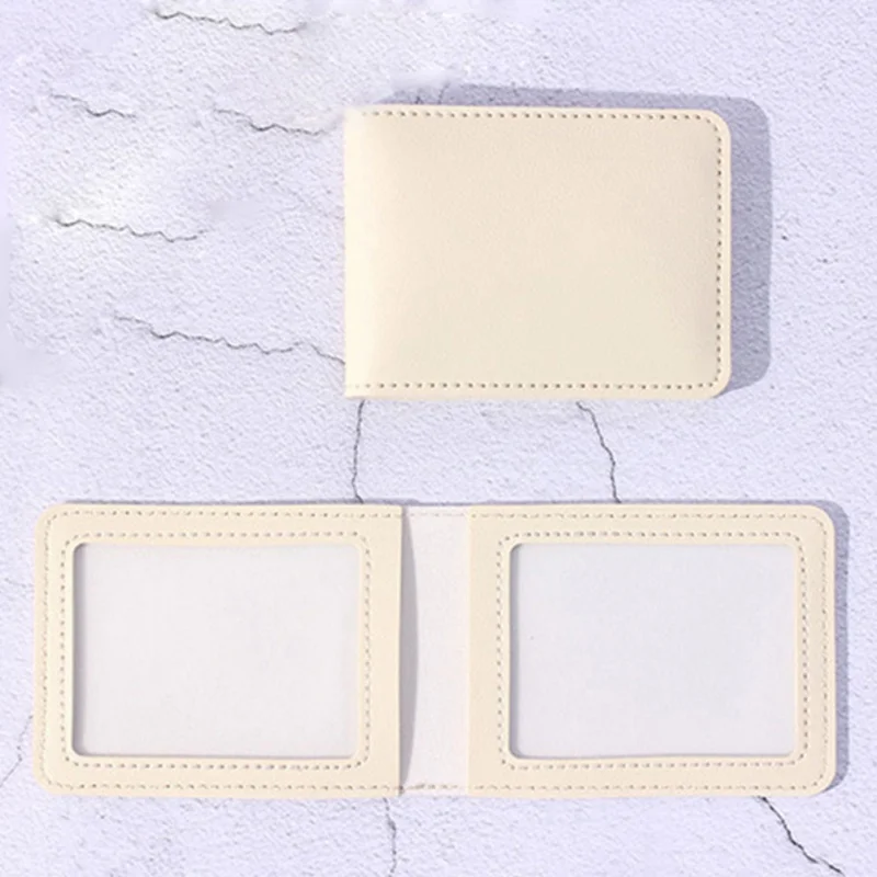 

ID Card Holder With 2 Clear Card Sleeves Driver License And Identification Card Protector Wallet