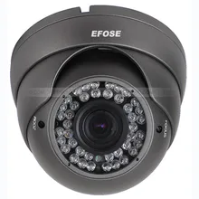 CCTV Dome Camera 2.8-12mm Lens CMOS 1000TVL Security Camera With OSD Menu (Default black)