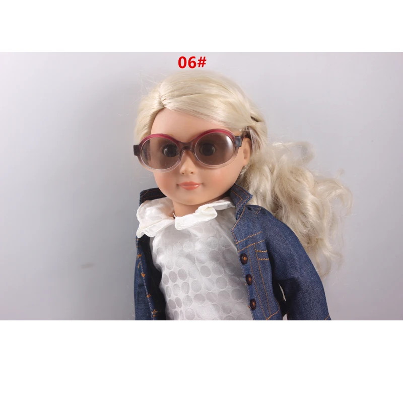 15 стилей кукла в очках интимные аксессуары Boneca нашего поколения светло голубой одежда заплыва очки подходят 1" девушка Кукла Одежда