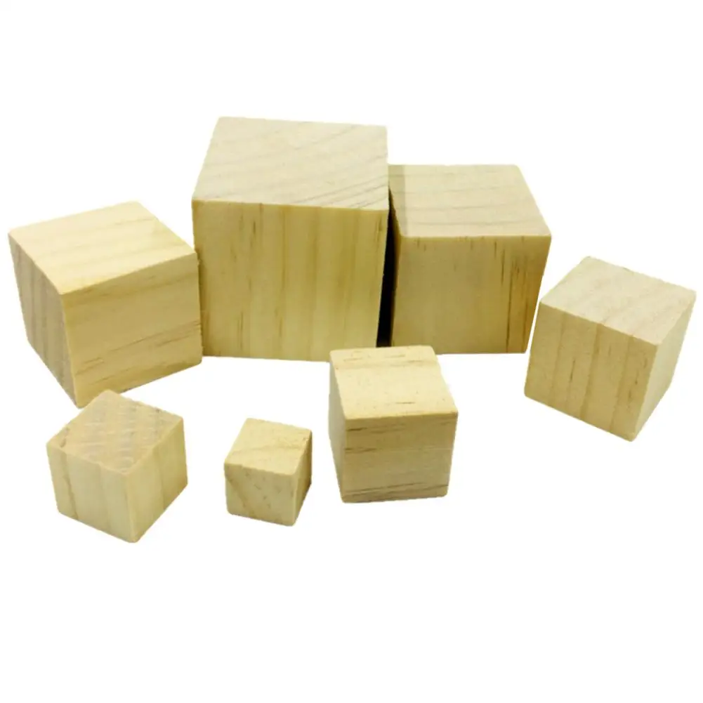 

Kids Adult Wooden Square Cubes Building Blocks Math DIY Craft Puzzle Toy wooden Cube Creativity Gift toys for children