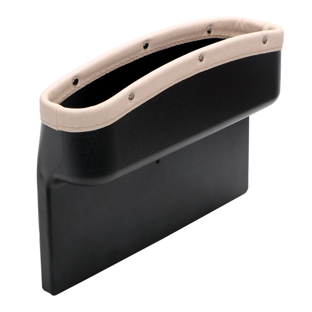 YOSOLO Car Organizer Auto Seat Gap Pocket Organizers Phone Cigarette Holder Stowing Tidying Seat Crevice Storage Box PU Leather
