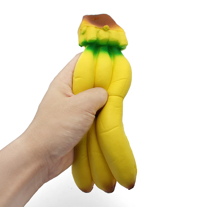 Squishying игрушки банан Jumbo антистресс снятие стресса 20 см мягкие милые замедлить рост с упаковки фруктов Коллекция игрушек для детей