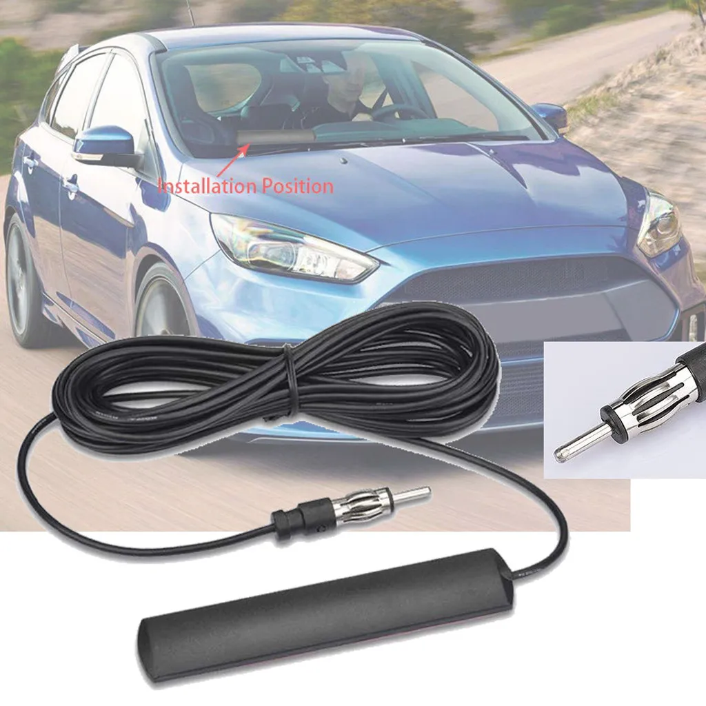 

Car Radio Antenna FM Radio Antenna Patch Universal Windshield Paste 5m Length GPS Module DAB Antenna