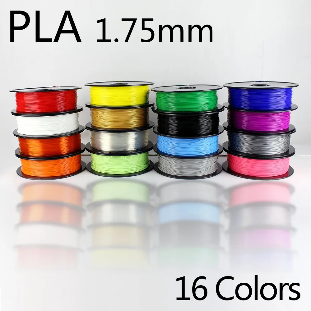 3D Printer Filament PLA Plastic 1.75mm 1kg 1.75 MM 16 Colors Polylactic