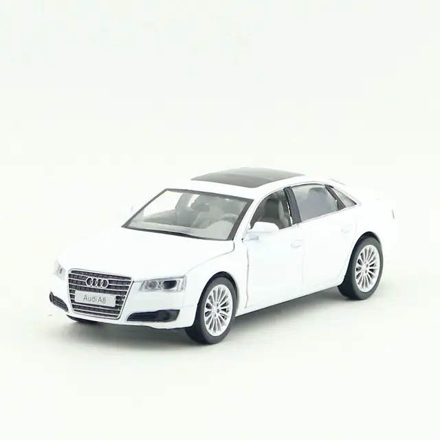 1/32 Scale Audi A8 Model Car Alloy Diecast Toy Vehicle Kids Gift Pull Back White 1/32 Scale Audi A8 Model Car Alloy Diecast Toy Vehicle Kids Gift Pull Back White