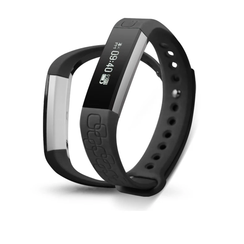 Aluminum Alloy Wristband Micro K Sports Bracelet Dynamic HR Monitor Smart Band for Facebook WhatsApp Message