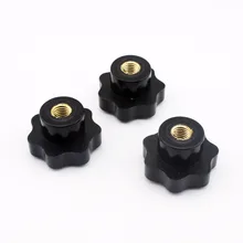 3 шт. M12 женский Нитки 50 мм od форме звезды глава Ручка Гайки ручку зажима Гайки ручка с через отверстие