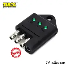 TIROL 4 Pin тестер трейлера разъем T25423a проводов прицепа тестер Тяжелый Грузовой светильник провода тестером автомобильные аксессуары