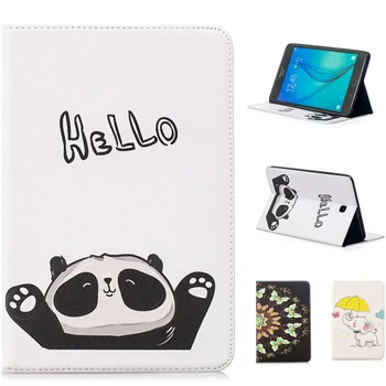 

Tablet Case for Samsung Galaxy Tab A 8.0 T350 T351 T355 Smart Cover Cartoon PU Leather