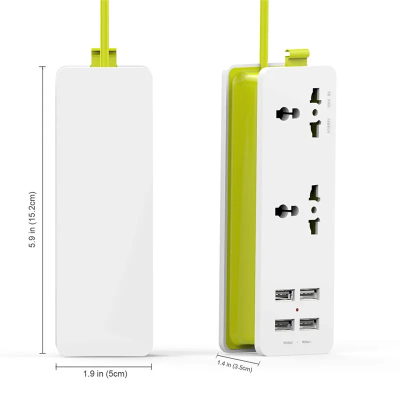 

American standard European standard EC socket FCC wiring board, green, 2-digit 4USB three-hole American standard