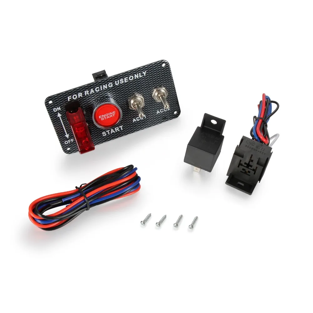 

Car 12V Switch Ignition Engine Panel Switching Start Push Racing Car Button 2 Toggle