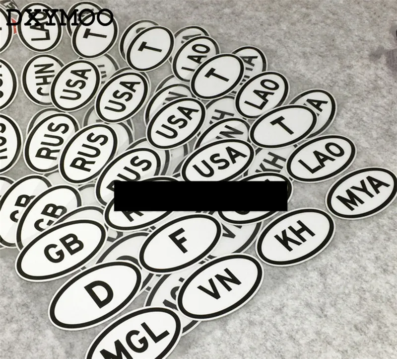 

12 Nationality Mark USA GB MGL VN MYA Car Stickers ADV GS ADVENTURE Motorcycle Vinyl Decals