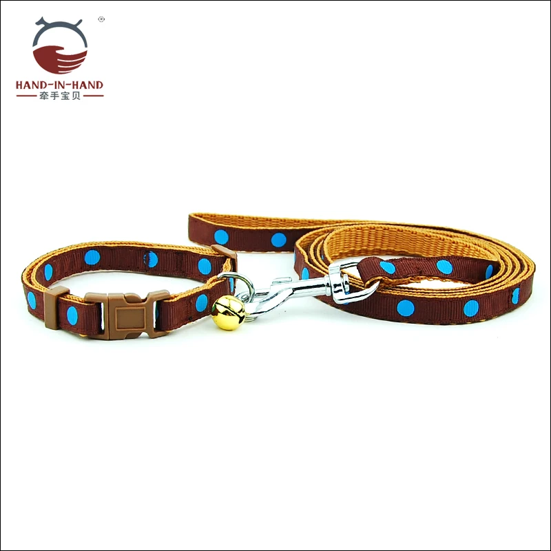 

Dog Cat Collar Leash Puppy Small Medium Dog Pet Product Pearl Print collar and Lead Set