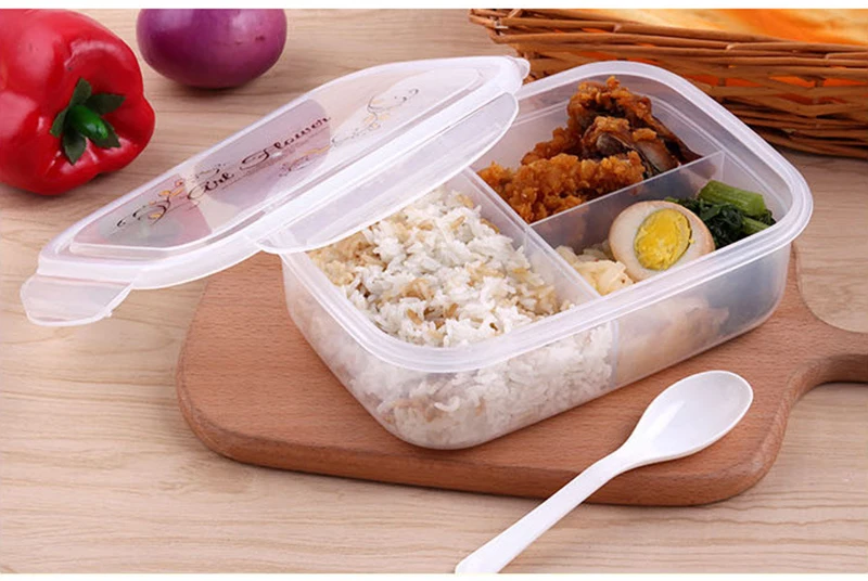 Keelorn 1200 мл простой ланч бокс Microwavable герметичные мультфильм цветы Ланч-бокс с термоиоляцией коробки кухонный инструмент