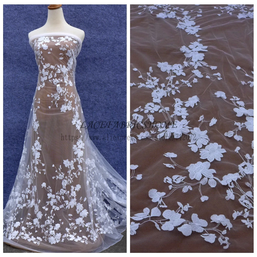 

La Belleza 2017 NEW Off whtie wedding dress lace fabric45'' width