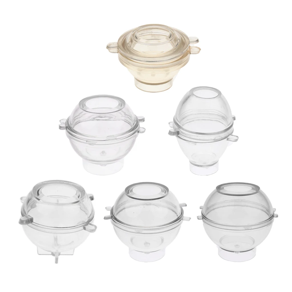 6pcs DIY Sphere Round Mold For Candle Wax Homemade Soap DIY Plastic Mold -6 Different Size Ice Ball Molds