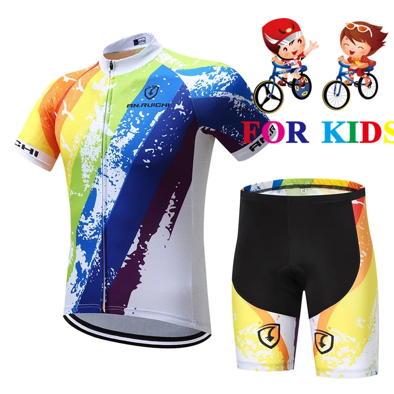 Summer Cycling Jersey 2022 Child Clothing Set Maillot Racing Sport Boy Bike Wear Short Sleeves | Спорт и развлечения